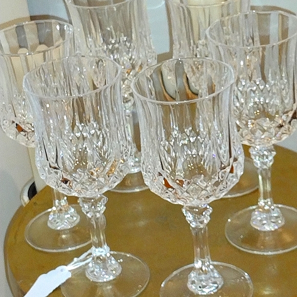 Six Exquisite Very Fine Crystal Stemware Pieces - Picture 2 of 13